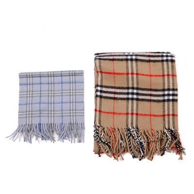 Lot 232 - Burberry, a Nova Check lambswool shawl and scarf