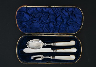 Lot 282 - A Victorian silver Christening set, comprising...