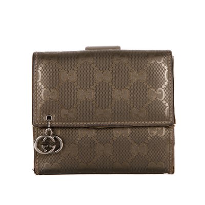 Lot 281 - Gucci, a metallic GG Imprime trifold wallet