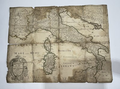 Lot 523 - An early 18th-century hand-coloured map of...