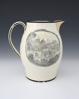 Lot 197 - A large 18th Century creamware Farmers Arms...