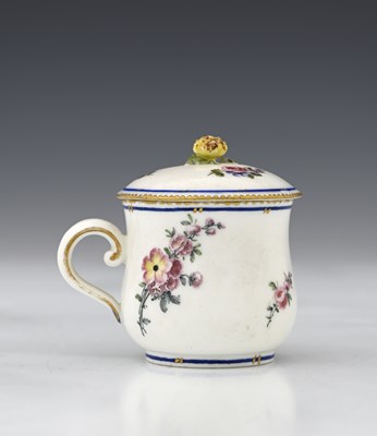 Lot 452 - A Sevres porcelain custard cup (pot a jus),...