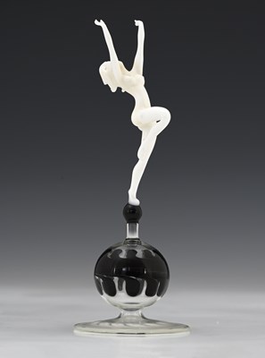 Lot 439 - Istvan Komaromy, a lampwork glass figure of a...