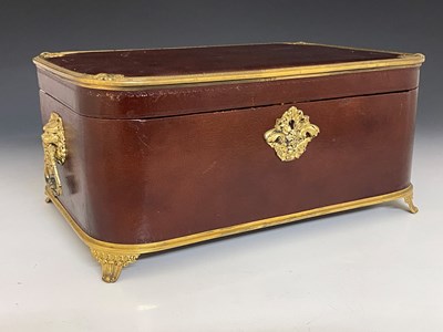 Lot 322 - A George V silver-gilt mounted jewel casket,...