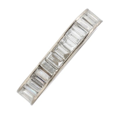 Lot 198 - A rectangular-shape diamond full eternity ring