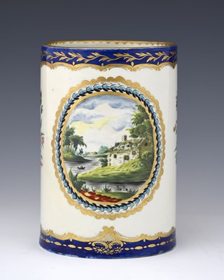 Lot 581 - A Worcester Dalhousie mug, crescent mark,...