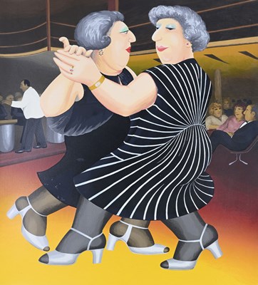 Lot 195 - Beryl Cook (British, 1926-2008), 'Dancing on...