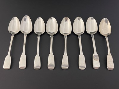 Lot 430 - Eight nineteenth-century hallmarked silver...