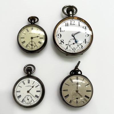 Lot 332 - Four mid to late 19th century pocket watches