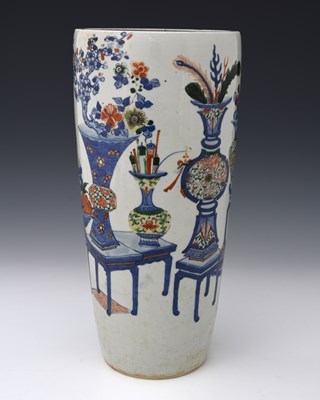 Lot 263 - A Chinese Wucai vase, probably 18th century or...