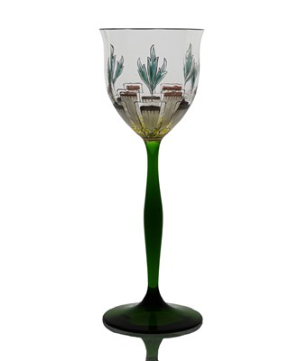 Lot 403 - Theresienthal, a Jugendstil enamelled hock...