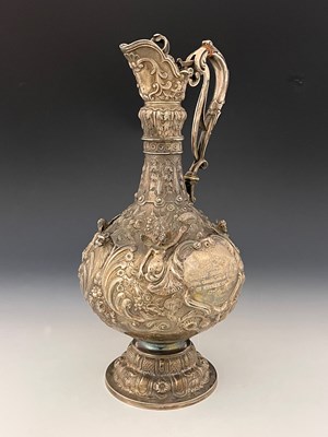 Lot 407 - A Victorian silver ewer, of generous...