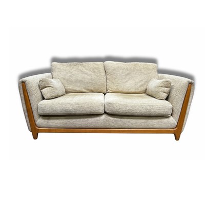 Lot 876 - Ercol, mid-century style, two-seater beige...