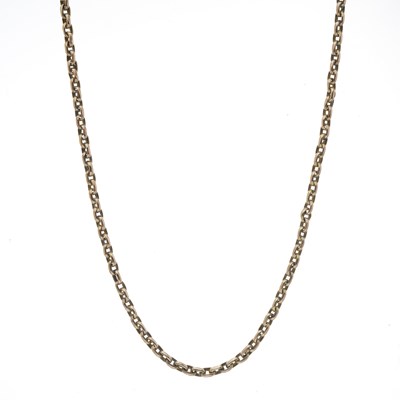 Lot 37 - An early 20th century 9ct gold belcher-link chain