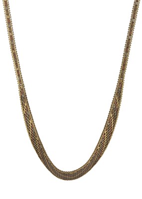 Lot 172 - A 9ct gold tri-colour gold braided necklace