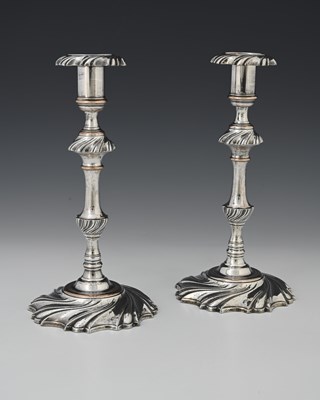 Lot 55 - A pair of George III Old Sheffield silver...