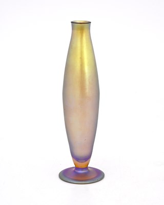 Lot 407 - WMF, a Myra iridescent glass vase, footed...