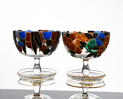 Lot 425 - Henri Quenvit, a harlequin set of four Art...