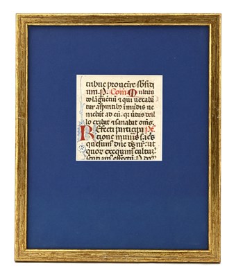 Lot 164 - A fragment of a Medieval illuminated...