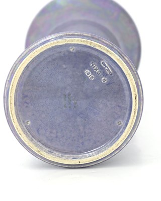 Lot 493 - Ruskin Pottery, a lavender lustre lily vase,...
