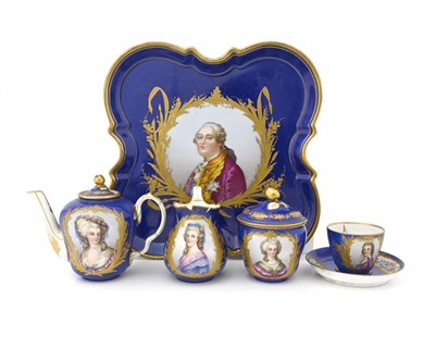 Lot 450 - A Sevres style cabaret set, 19th century,...