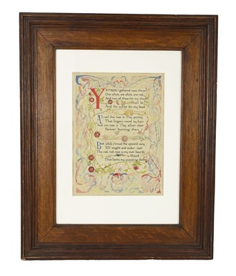 Lot 168 - An Arts & Crafts illuminated manuscript,...