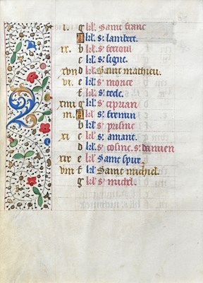 Lot 163 - A collection of Medieval illuminated vellum...