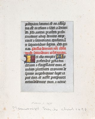 Lot 163 - A collection of Medieval illuminated vellum...