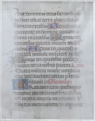 Lot 163 - A collection of Medieval illuminated vellum...