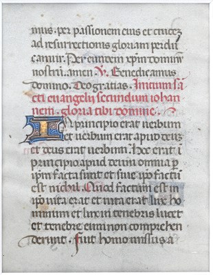 Lot 163 - A collection of Medieval illuminated vellum...