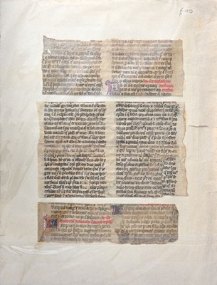 Lot 163 - A collection of Medieval illuminated vellum...