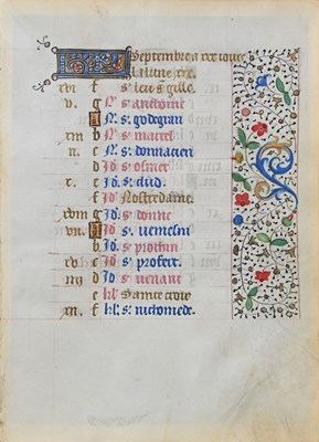 Lot 163 - A collection of Medieval illuminated vellum...