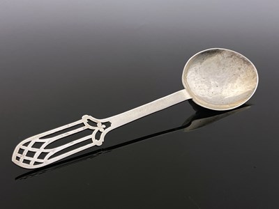 Lot 144 - A large Arts and Crafts silver serving spoon,...