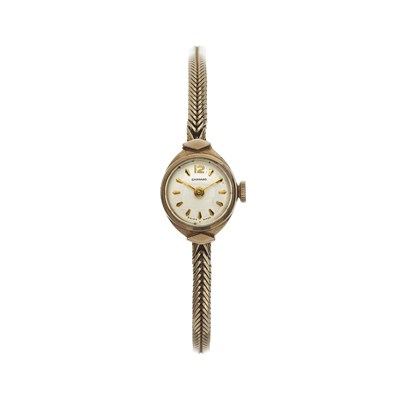 Lot 188 - Garrard, a 9ct gold bracelet watch