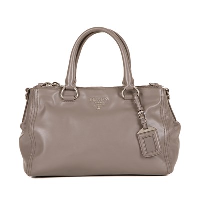 Lot 383 - Prada, a grey Vitello soft satchel