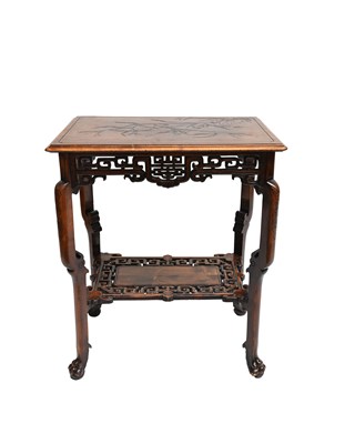 Lot 330 - A Chinese stained softwood side table, late...