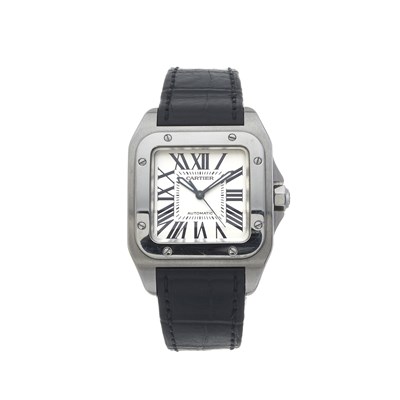 Lot 214 - Cartier, a Santos 100 wrist watch