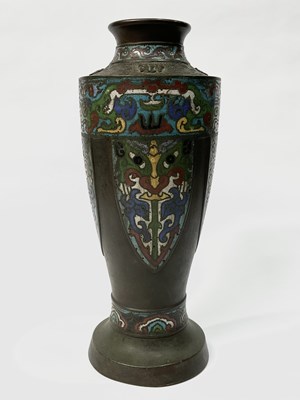 Lot 250 - A 19th century Japanese Cloisonné vase with...