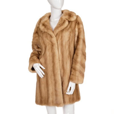 Lot 441 - A three-quarter length pastel mink coat