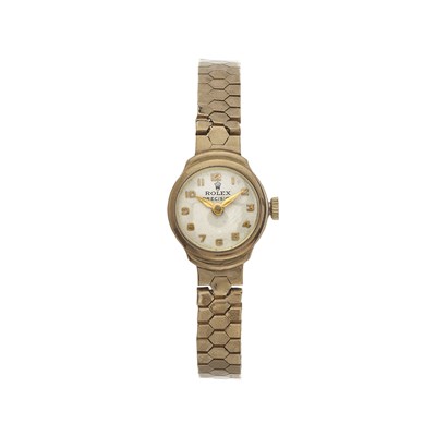 Lot 194 - Rolex, an early 9ct gold Precision bracelet watch