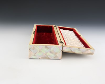 Lot 203 - A mother-of-pearl glove box, mid-19th Century,...