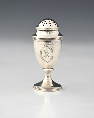 Lot 267 - A George III silver pepperette, of urn form,...