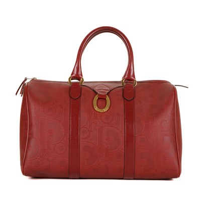 Lot 273 - Christian Dior, a red Boston bag