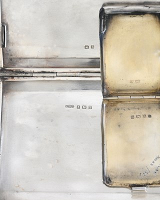 Lot 311 - A George VI silver cigarette case, in the Art...