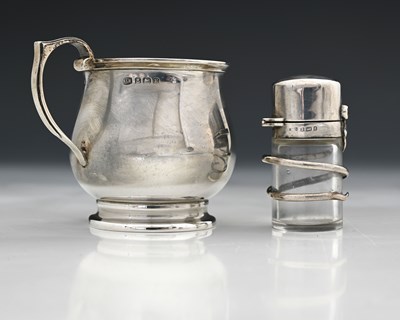 Lot 312 - A George VI silver mug, initialled 'K.S.E.' or...