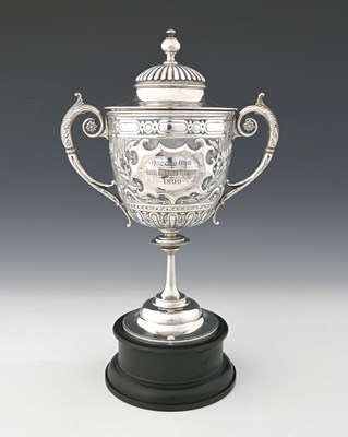 Lot 18 - A two-handle trophy cup and cover, for the...