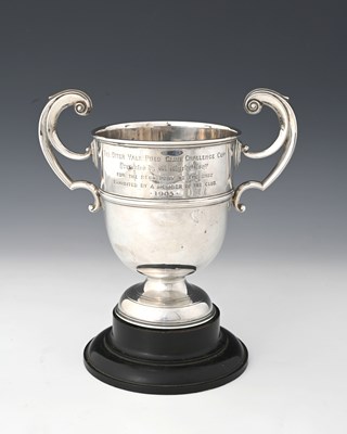 Lot 361 - An Edwardian silver two-handle trophy cup,...