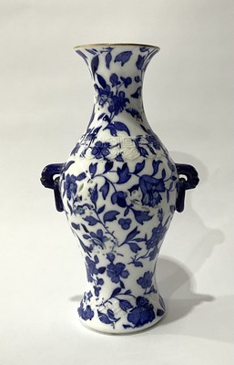 Lot 189 - A Minton blue willow porcelain vase with...