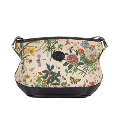Lot 394 - Gucci, a vintage Floral crossbody handbag.