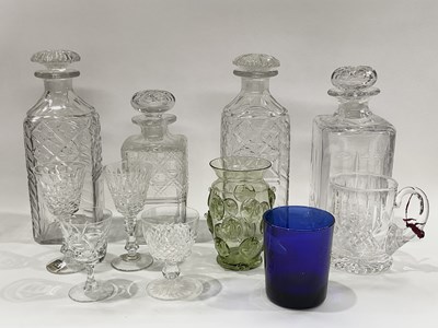 Lot 104 - An assortment of lead hand cut crystal sherry...